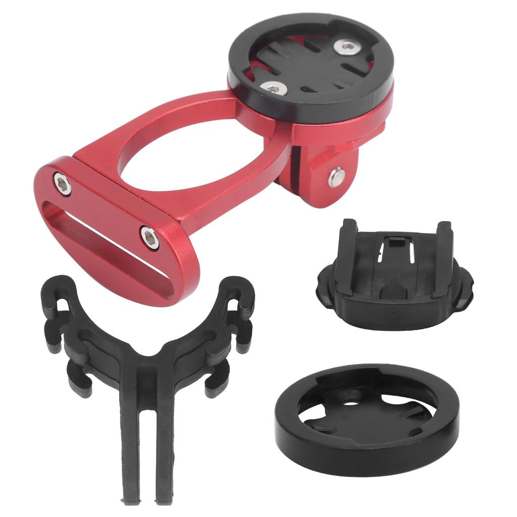 Bike Computer Stem Extension Bracket Aluminium Alloy with Flashlight Clip Bracket AdapterRed