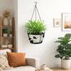 Planter Hanging Chain Home Decor Ornament Iron Elegant Hanging Plant Basket for Garden Porch Balcony Indoor Outdoor