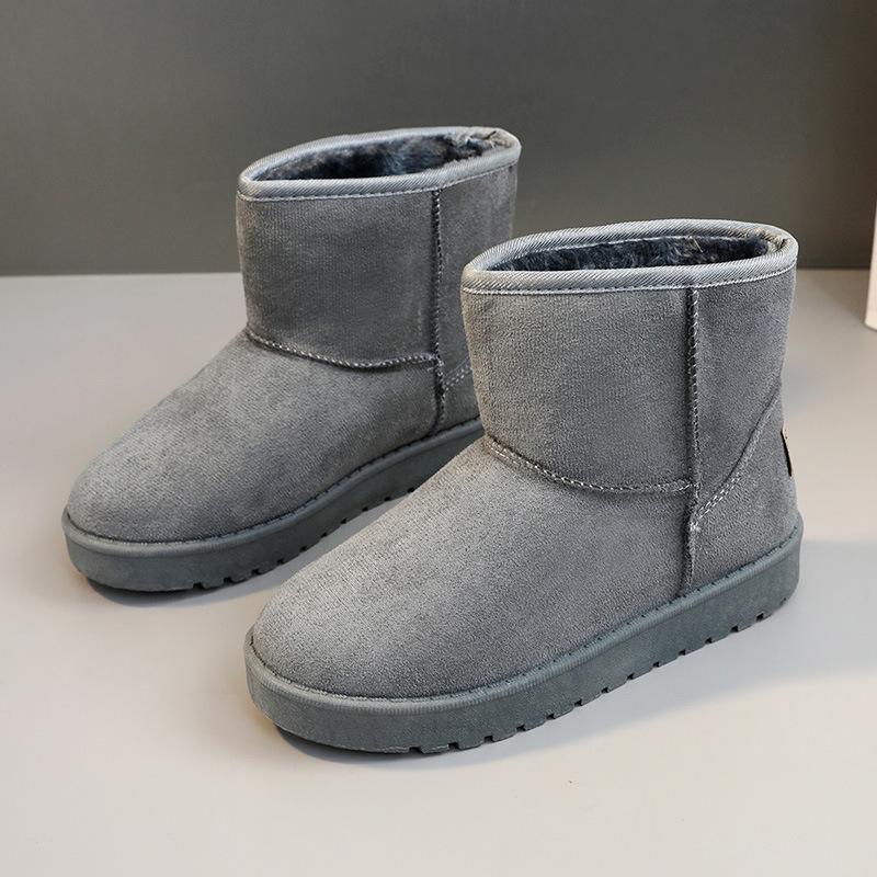 [Customized] A008 new snow boots women's short boots winter fur 2021 integrated low tube short boots thickened cotton