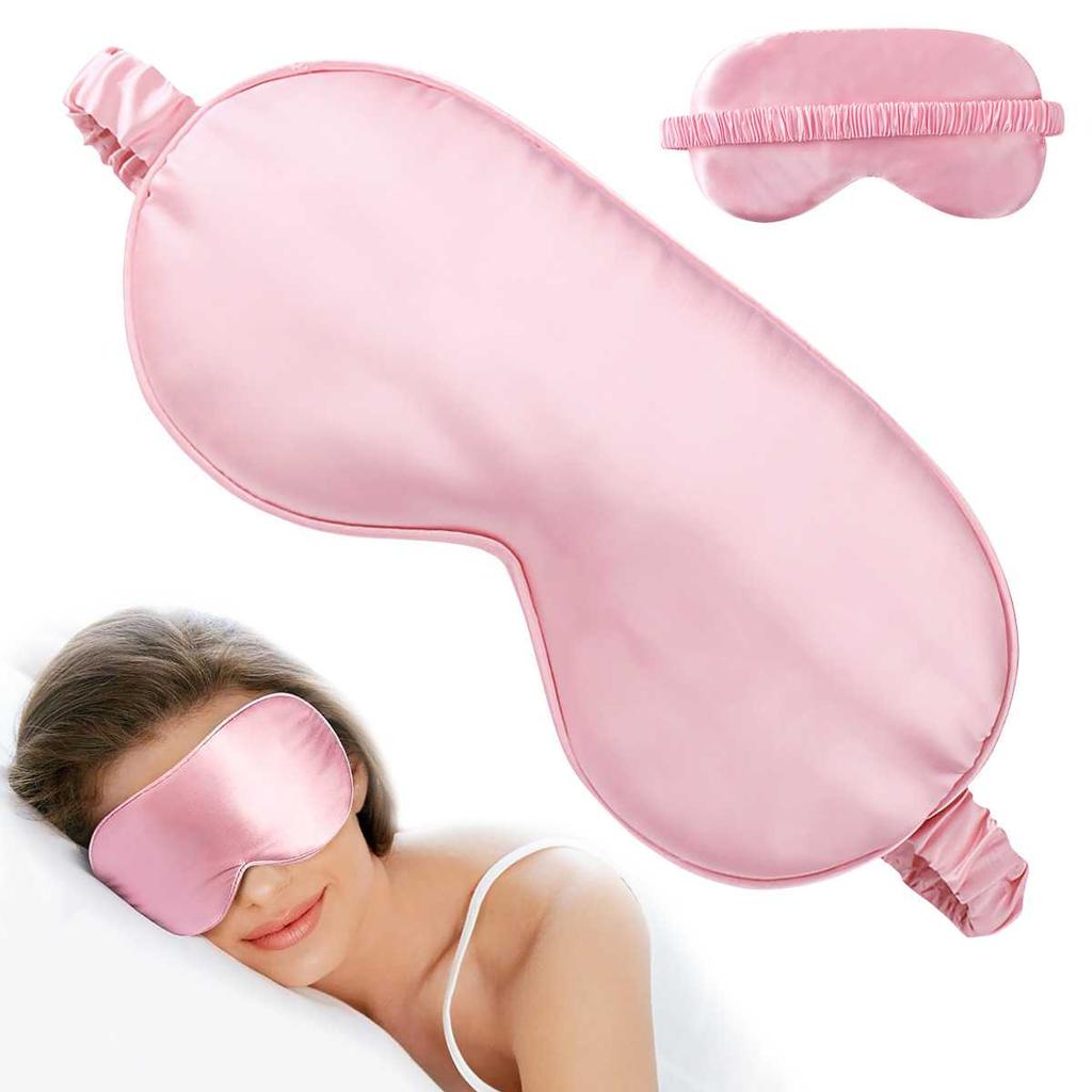 1PC Effective light-blocking and protective eye mask - comfortable and soft silk fabric sleep mask.