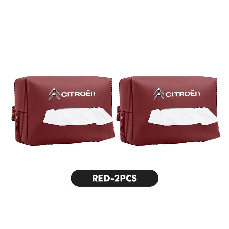 Car Tissue Box Cover Leather Paper Towel Storage Bag For Citroen Grand Berlingo Jumper Celysee Xsara Picasso Aircross