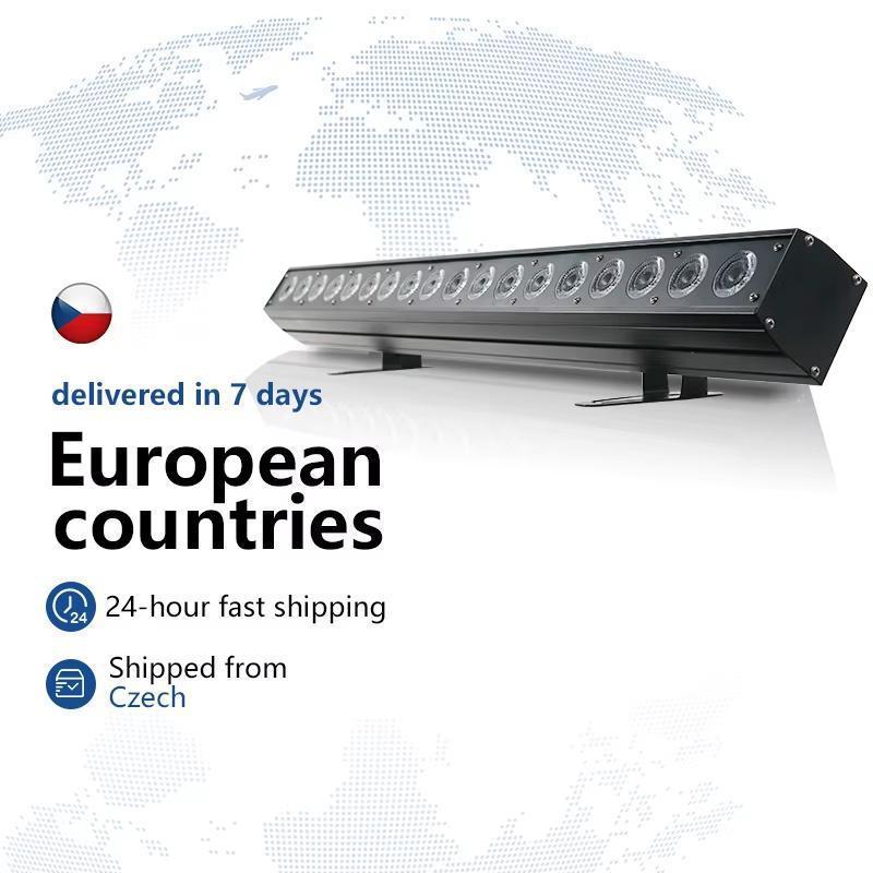 New 18x18W Pixel Control 6in1 RGBWA UV Wall Washer with DMX Linear Strip Light Indoor Flowing Lighting Effect Stage Lighting Atmosphere