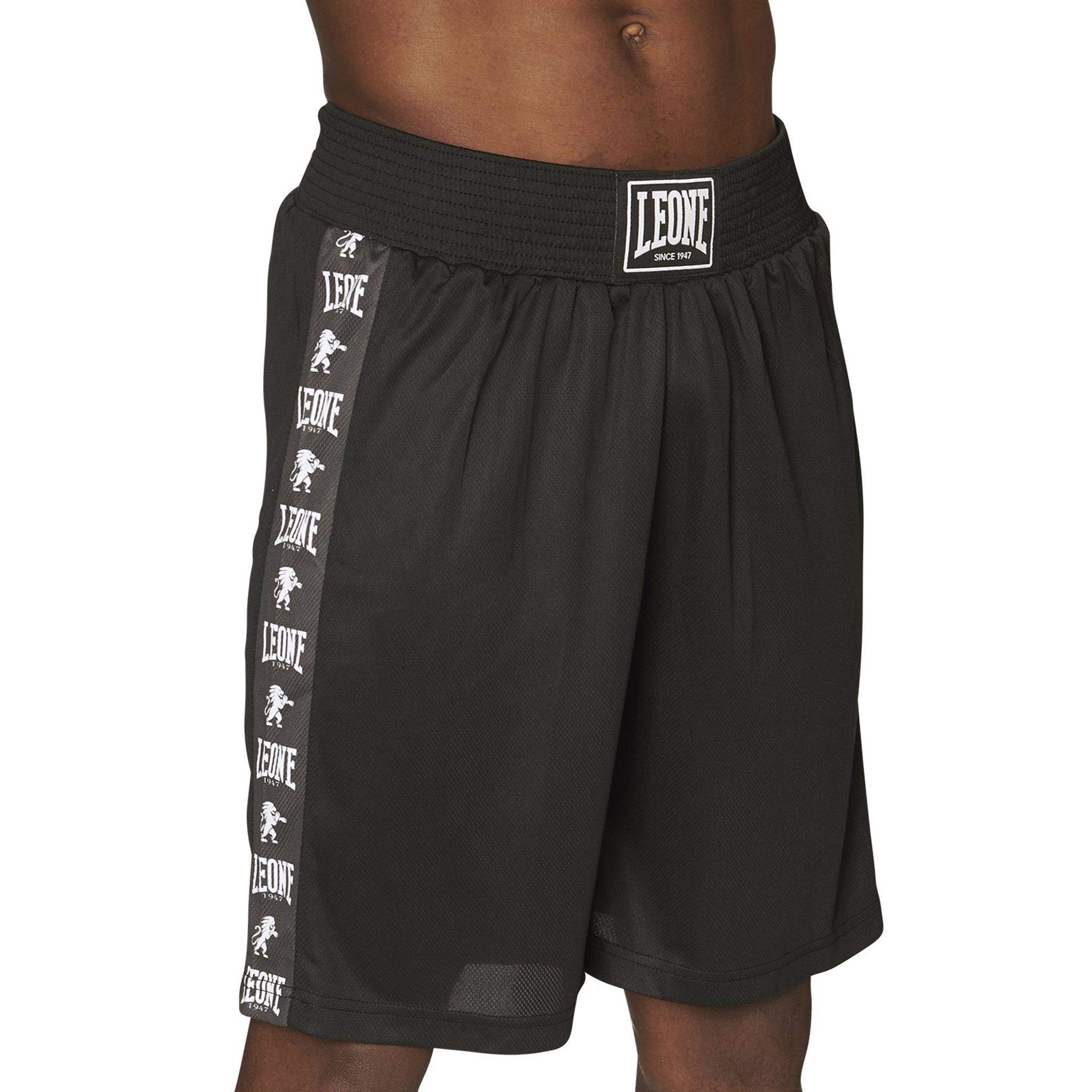 

Leone 1947 Ambassador Boxing Shorts, Unisex, Elastic Waist, Lightweight, Breathable, Size XL/Black, AB219 [Authentic]