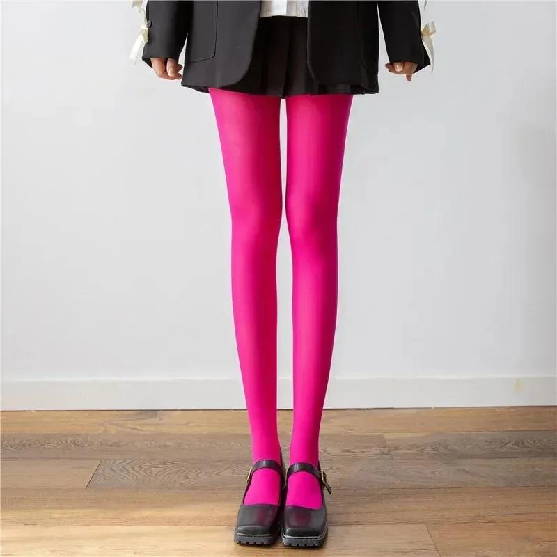 Women's Tights Slim Stockings Pantyhose Super Elastic Large Size Leggings Red Women's Media Sexy Tights Spring Autumn Winter