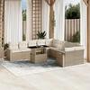VidaXL Garden Lounge Set 11 Pcs with Beige Cushions Braided Resin 3267538