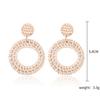Personality Bamboo Rattan Hand-woven Geometry Drop Dangle Earrings for Women Temperament Summer Beach Stud Jewelry Holiday Gift