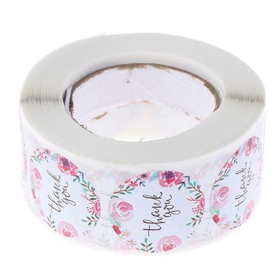 500 Labels/Roll Thank You Sticker Seal Labes Flower Stationery Sticker