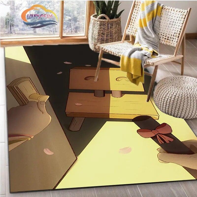 Latest Animated Suzume Anime Carpet 3D Printing Decorative Floor Mat for Children and Girls Living Room Bedroom Sofa Area Rug