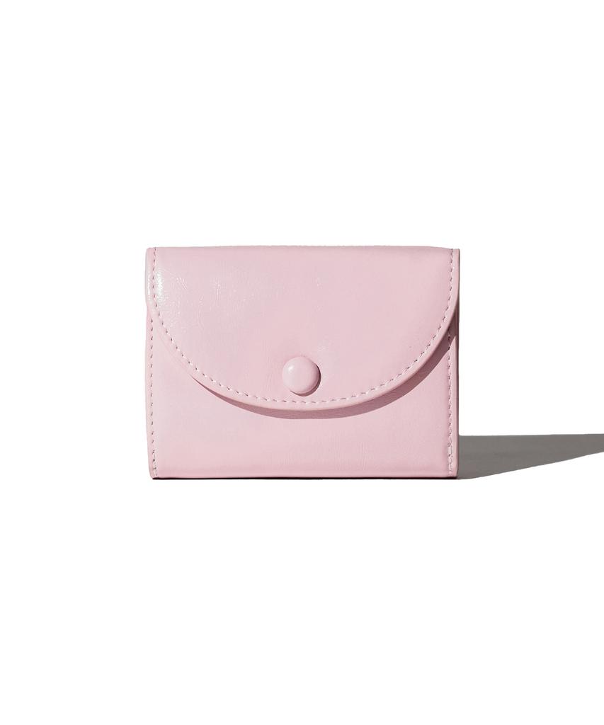 Lemasque Dot Two-Pocket Coin Business Card Holder Baby Pink