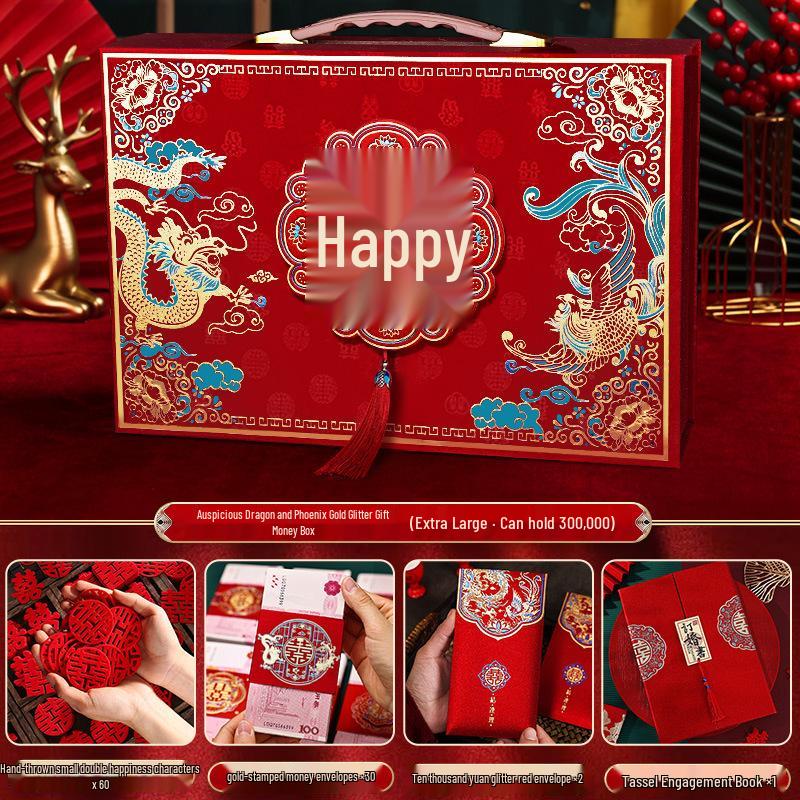 Luxury Betrothal Gift Box: Elegant Engagement & Wedding Decoration for Bride Price Cash