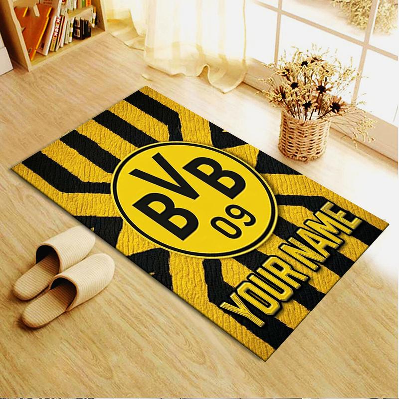 Custom Name Borussia Dortmund Carpet Rug for Living Room Bedroom Home Sofa Decoration,Kids Play Non-slip Floor Mat
