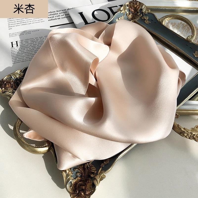 100% mulberry silk satin 15 * 145 silk solid color long scarf women's spring summer double-sided silk scarf