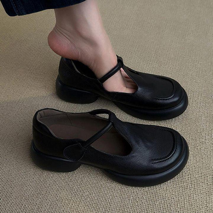 

2025 новые ретро простые туфли Мэри Джейн на платформе с круглым носком женские для работы, универсальные черные туфли из маленькой кожи, одинарные туфли 40 чёрный