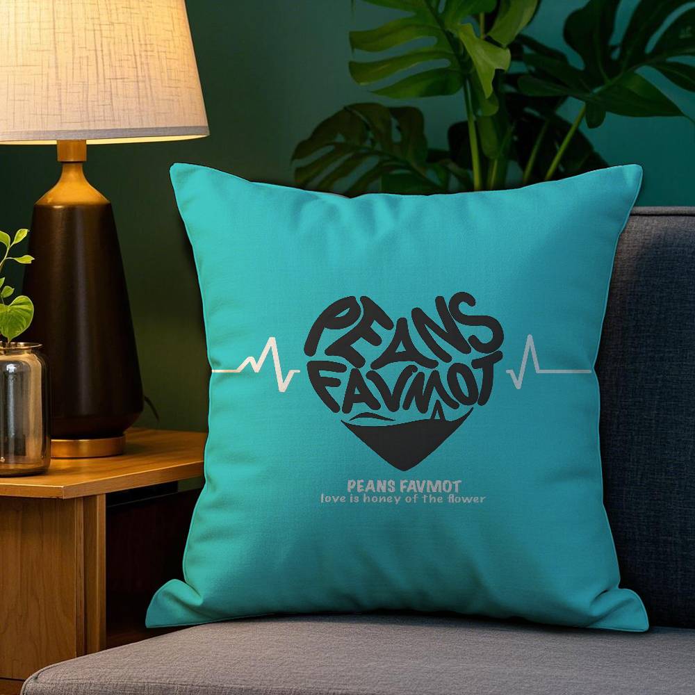 Creative Love Letters Pillow Case Plush Fabric Soft Double Sided Print Home Sofa High Quality Cushion Cover Throw