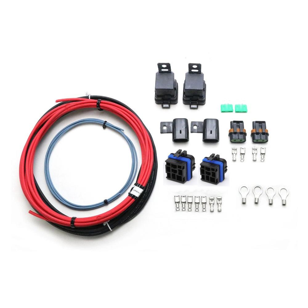 Комплект проводки жгута и реле для двойного топливного насоса, включая герметичное реле, клеммы предохранителей, автомобильные реле длительного срока службы Largest