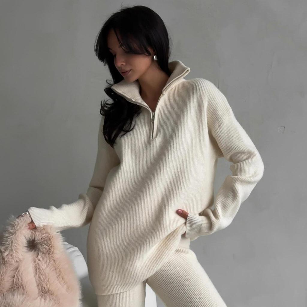 Women Solid Color Long Sleeve Hooded Hoodies Suit Autumn Winter Loose Top Wide Leg Pants