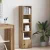 VidaXL Bibliothèque chêne artisanal 31x24x127 cm bois d'ingénierie, étagère à livres, support de rangement, support à 860354