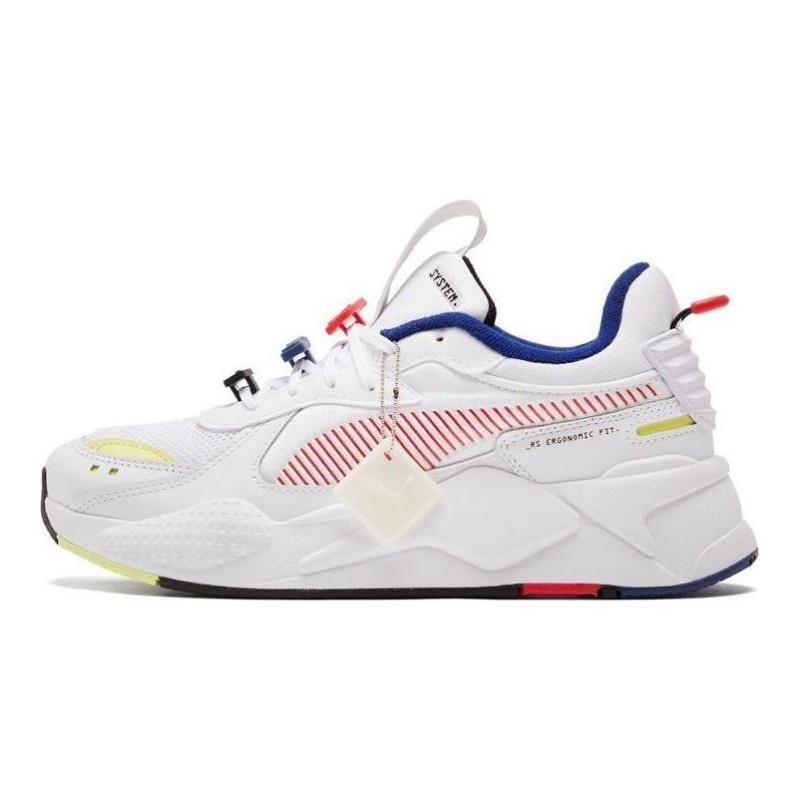 PUMA RS-X Unisex Low Casual Sneakers White Red Yellow Blue 380573-01 37
