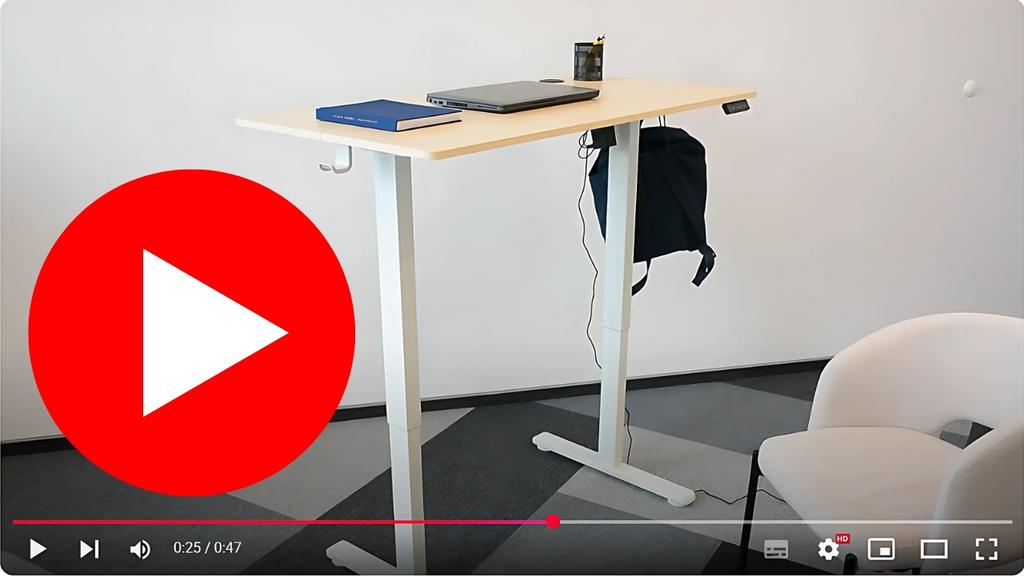 Electric adjustable desk 120x60cm height adjustment 72-118cm black