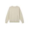 Jordan Logo Embroidered Solid Knit Crewneck Sweatshirt Women Tops Sand White DM5190-126