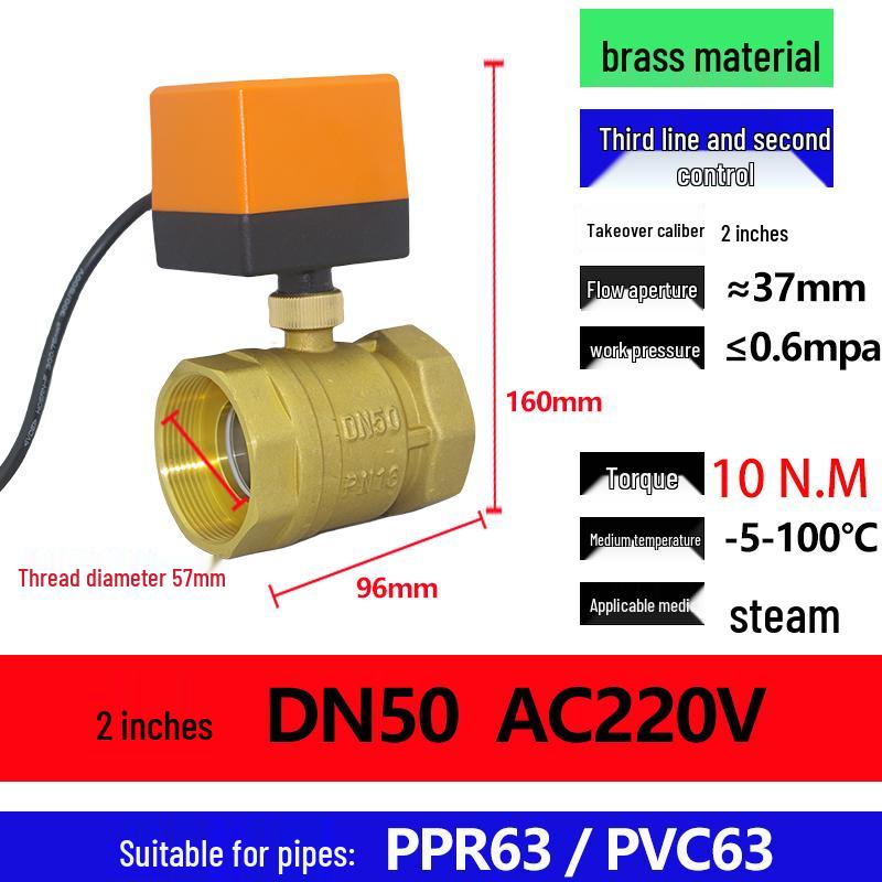 Robinet electric cu bilă plutitoare bidirecțional, 4/6 puncte, DN20/DN25, DC24V/12V
