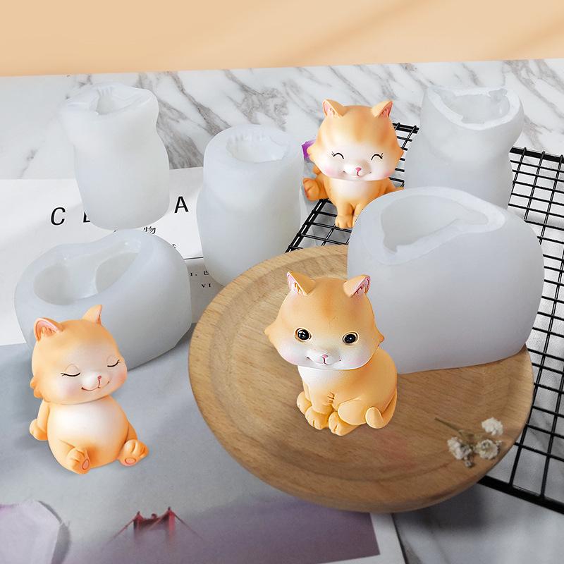 3D  Candle Mould All Kinds of Small Animal Statue Silicone Candle Mould DIY Handmade Mold Candle Making Supplies Candle Mold