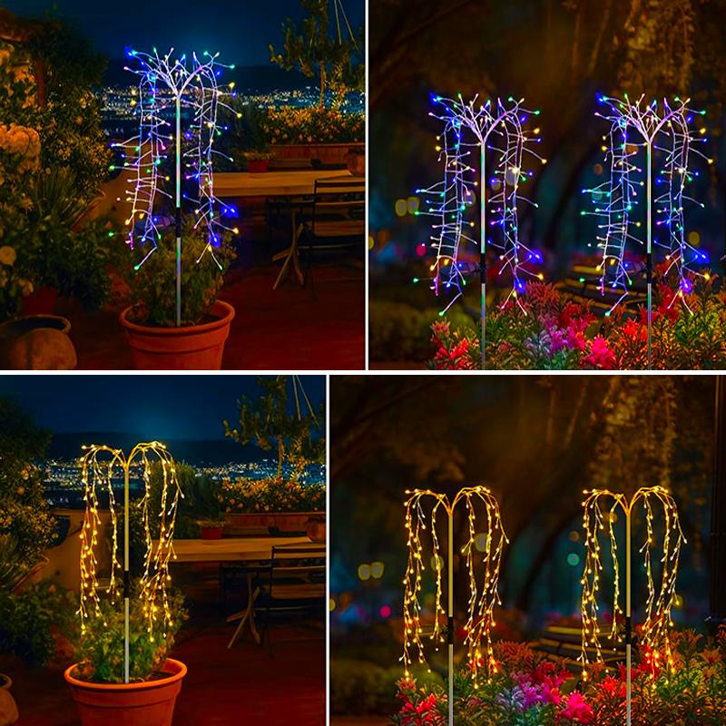 Solar Fairy Lights Outdoor Garden Waterproof Flower Lights For Yard Outside Patio Lawn Pathway Decorative Lamp 1pcs