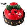 Dumpling Sensory Toy with Steamer Christmas Plush Stress Relief Toy, Santa Claus Snowman Reindeer Themed Fidget Toys Steamed Bun Squeeze Relaxation