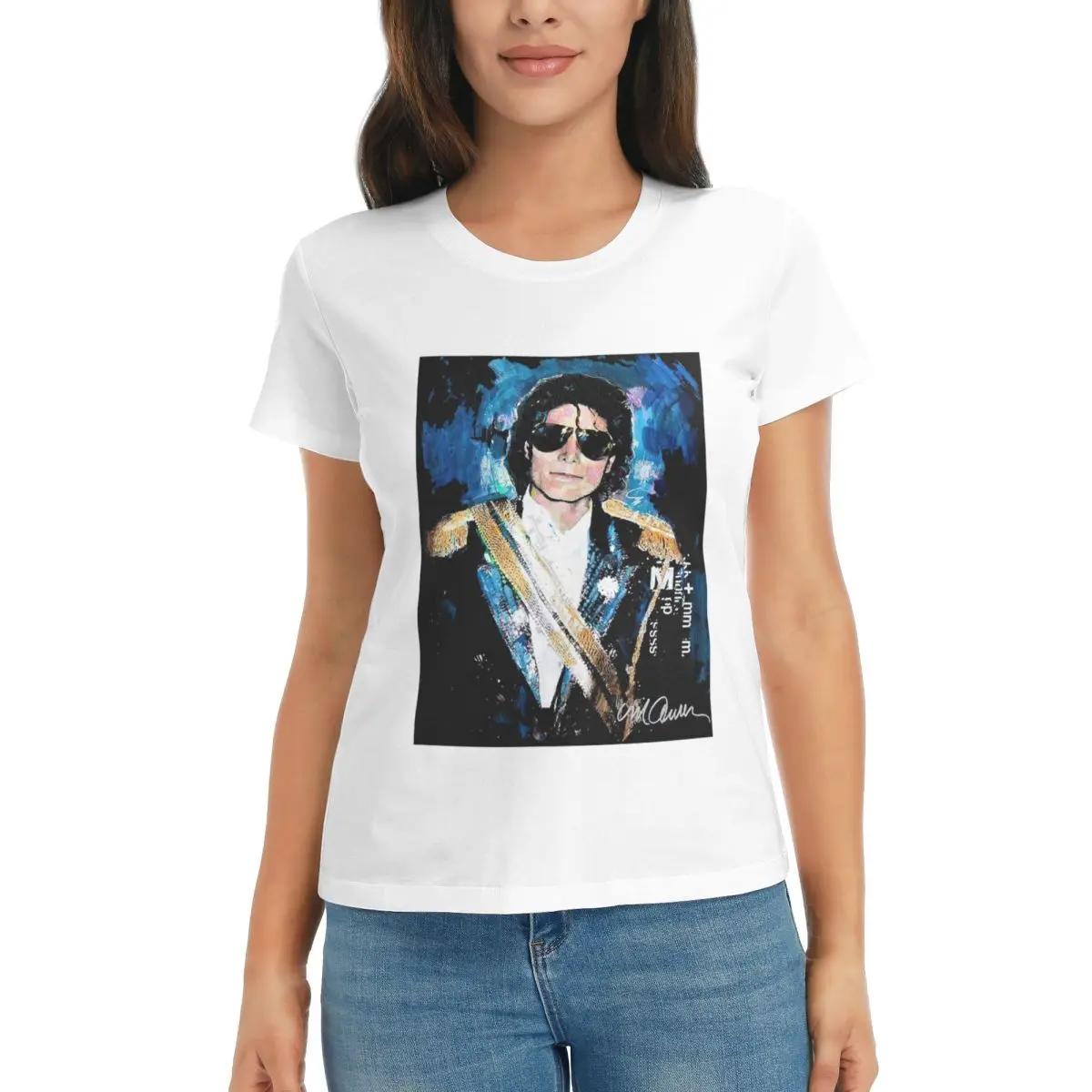 Women TShirt Michael 1984 Grammys Jackson Pop Art Portrait Summer Short Sleeve Tees ONeck T Shirts Clothes Tops Streetwear L