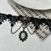 Handmade Black Lace Choker Vintage Style Lolita Lace Necklace Charm Gift Short Necklace  Festival