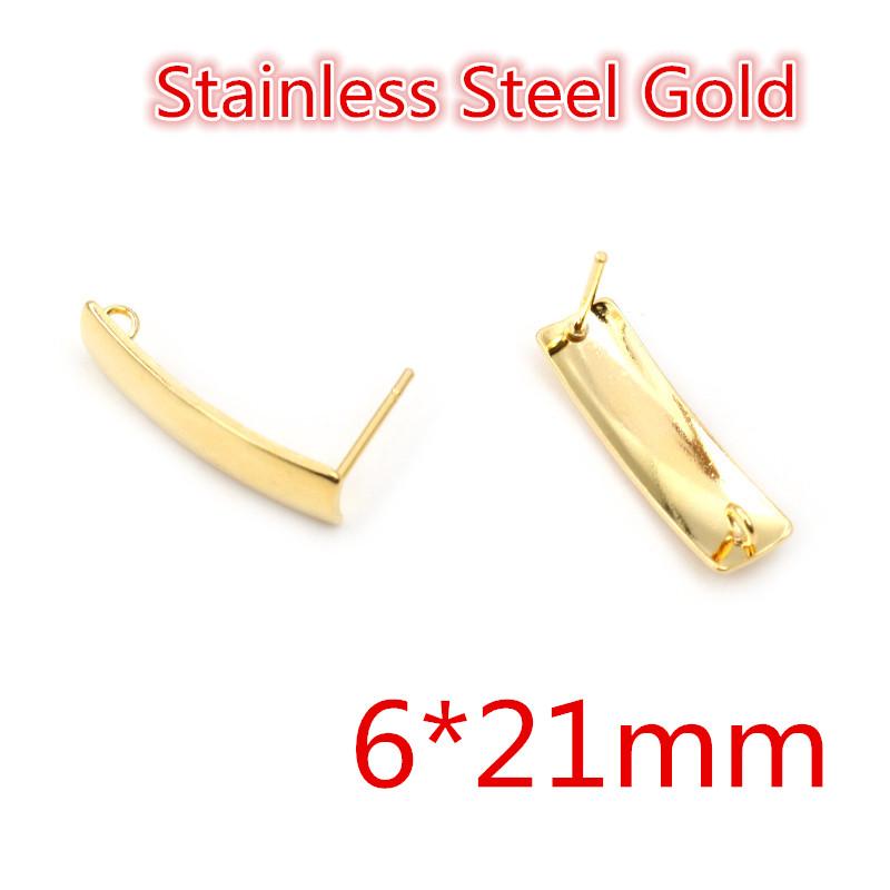 20pcs 316 Stainless Steel Geometric Polygonal Earring Stud Earring Hooks Posts Connector For DIY Earring Jewelry Making Supplies