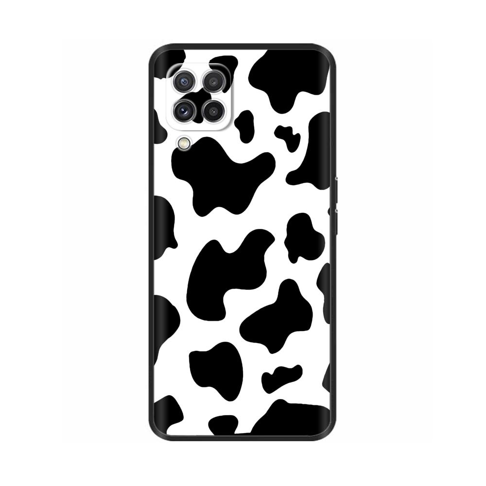 For Samsung A12 M12 F12 Case Stylish Painted Cover Soft Liquid Silicone Phone Case For Galaxy A12 A M F 12 Fundas TPU Capa Black