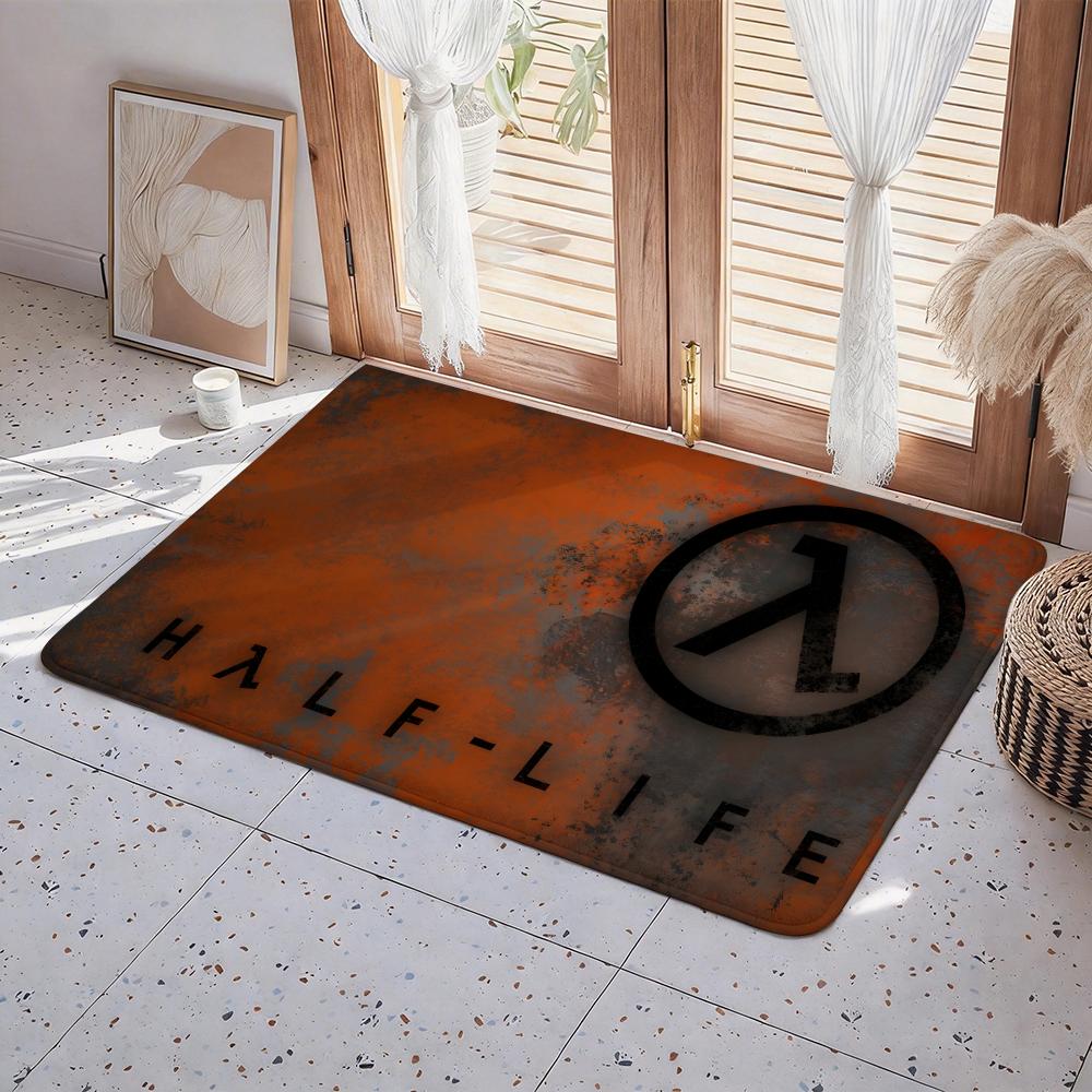

Game H Half Life 2 Floor Mat Eco Flannel Doormat Non Slip Odorless Indoor Floor Rug Soft Short Plush Home Mat 50x80cm