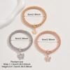 3Pcs Of Life Elastic Bracelet Set For Women Crystal Owl Key Lock Music Note Butterfly Heart Charm Bangle Jewelry