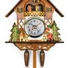 Wooden Wall Clock Precise Decorative Nordic Style Antique Wooden Hanging Clock for Living Room