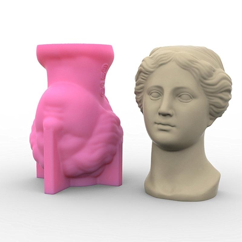 Candles Holder Resin Mold,Cement Gypsum Flower Pot Silicone Molds Epoxy Resin Casting Molds for DIY Jewelry Storage Box