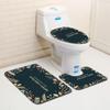 Christmas Bathroom Floor Mat Toilet Three-Piece Set