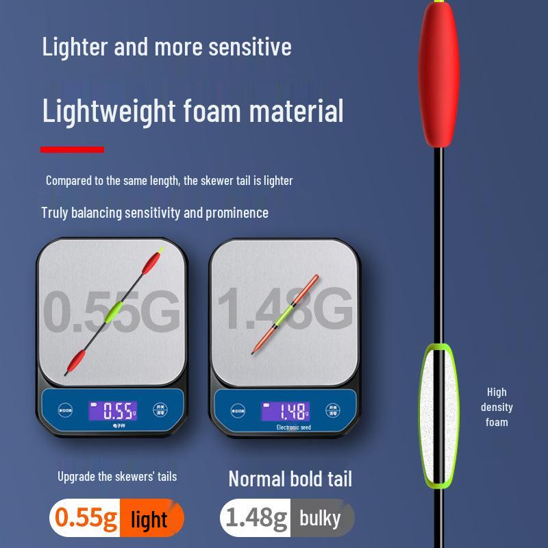 High Sensitivity Thickened Lead-Free Fishing Float for Crucian Carp - Eye-Catching, Self-Standing Design for Big Fish