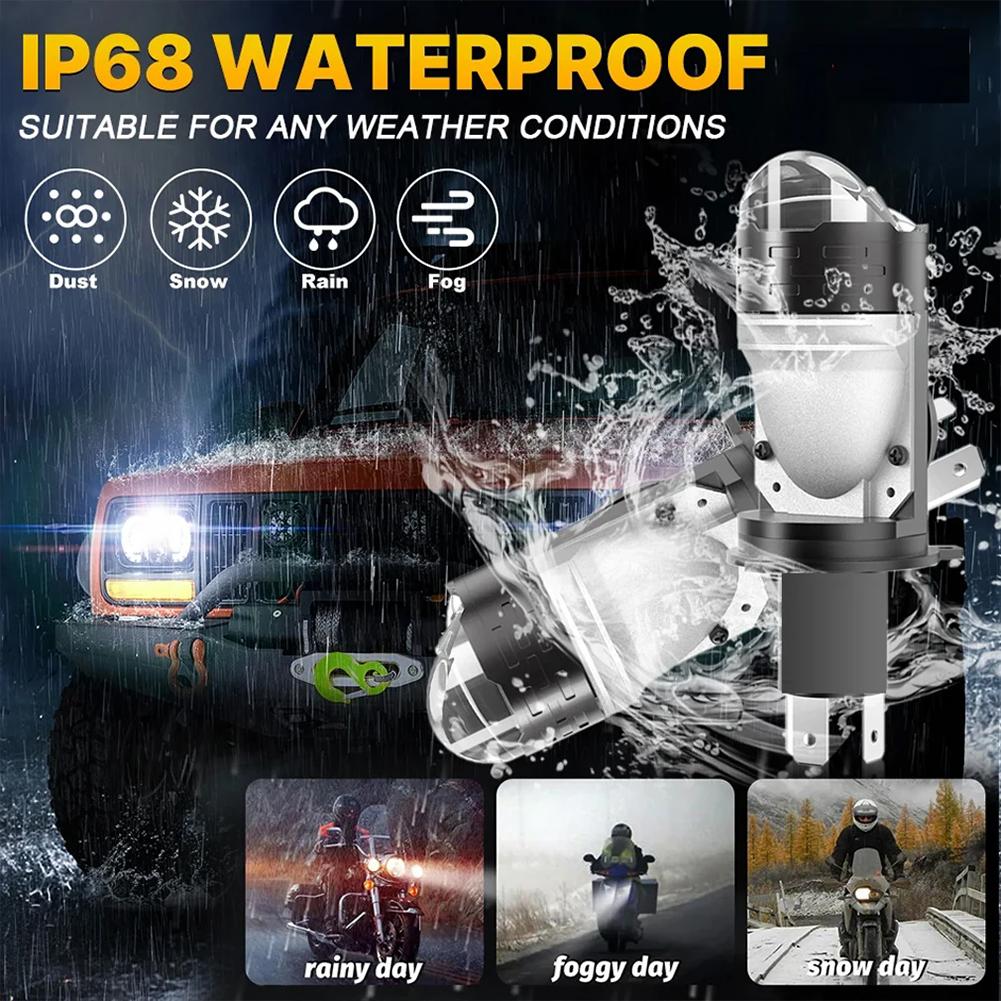 1/2Pcs Auto H4 Projector Lens LED Car Headlight Bulbs 150W CANBUS Turbo Auto Bulb H4 Led Motorcycle High Low bulb 12V 24V 6500K