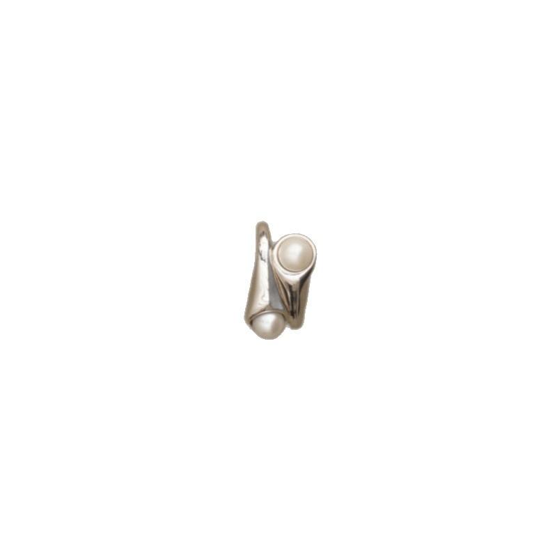Niche Fashionable Texture Copper Plated Platinum Inlaid Pearl Earrings S925 Silver Needle Stud Earrings, Unique Personality Earrings