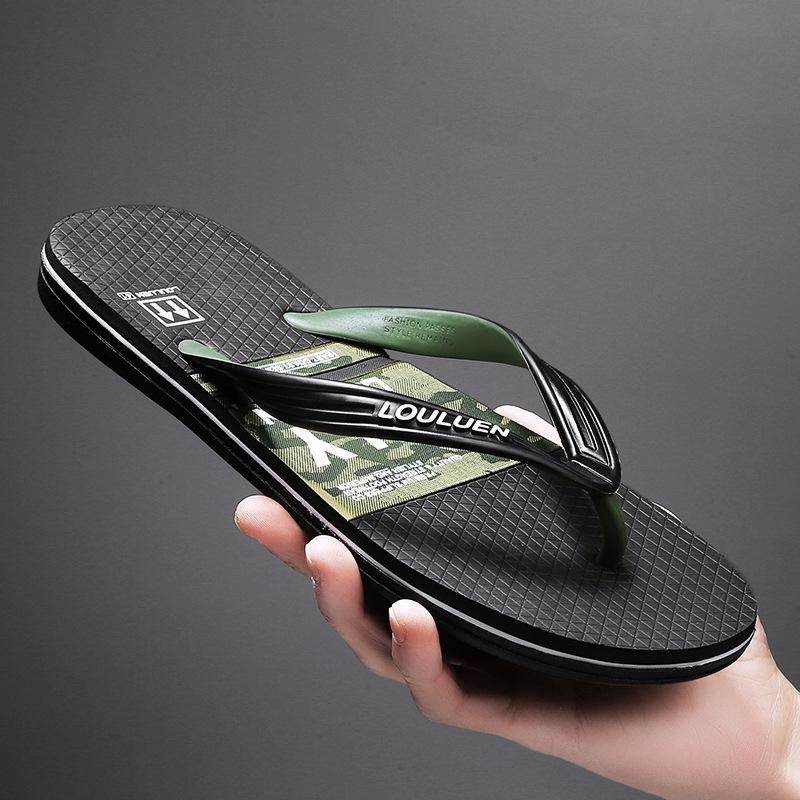 

Summer flip-flops sandals men s new outer wear beach non-slip men s pinch slippers 40 червоний