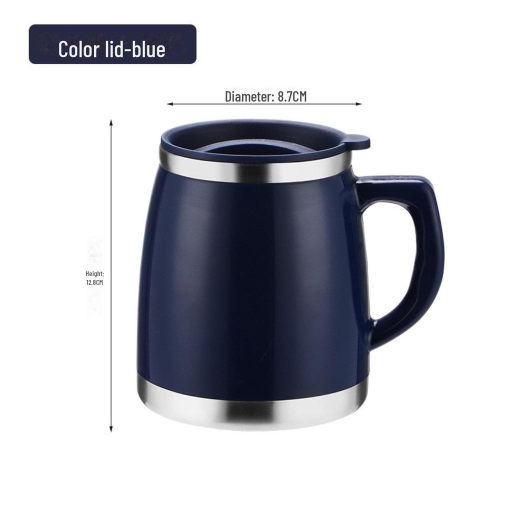 Stainless Steel Thermos Mug with Handle for Men & Women – Ideal for Tea, Coffee, Office, or Water.