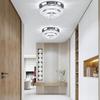 11,8 Zoll Kristall-Kronleuchter Moderne Kristall-Deckenleuchte LED-Kronleuchter Halb-Einbau-Kronleuchter Kaltweiß