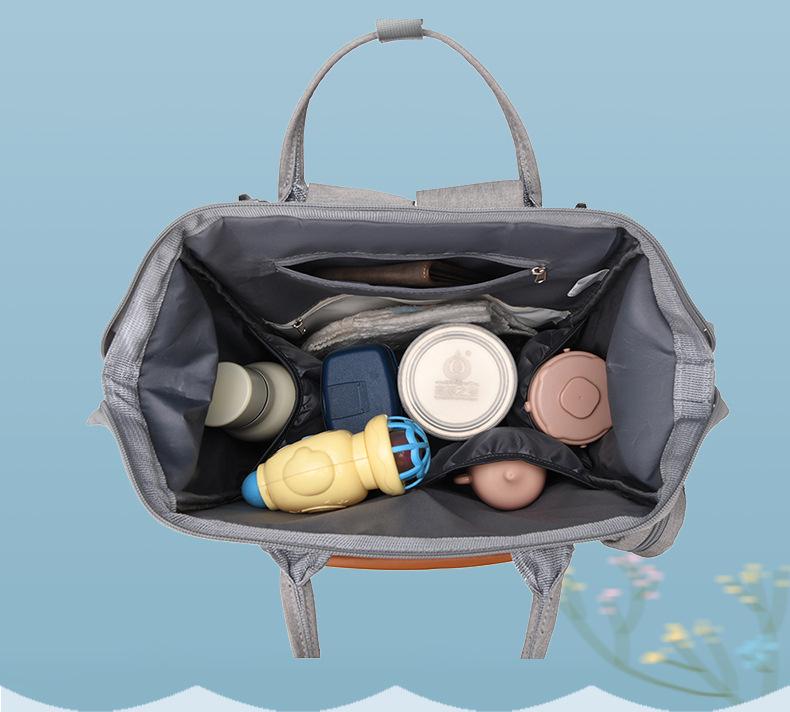 2024 High-End Winter Mommy Backpack: Wet & Dry Separation, Large Capacity, Double Shoulder, Perfect for Outings with Baby.