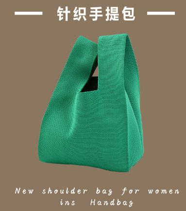 Knitted bag Girls vest bag Small square bag New knitted bag Hand bag Knitted bag Oblique span