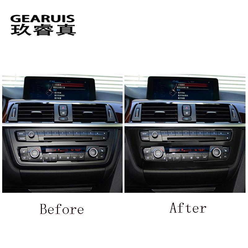 Car Styling Interior Trim For BMW F30 F34 3gt 3 4 Series Accessories Car Console CD Panel Frame Covers Stickers Auto