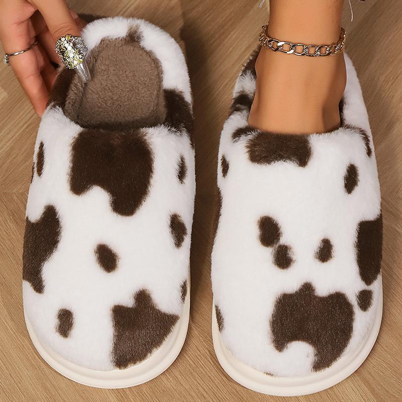 

Модные разноцветные хлопковые тапочки в горошек, женские удобные плюшевые тапочки из искусственного меха для женщин, домашние с круглым носком, нескользящие меховые шлепанцы для дам 44-45