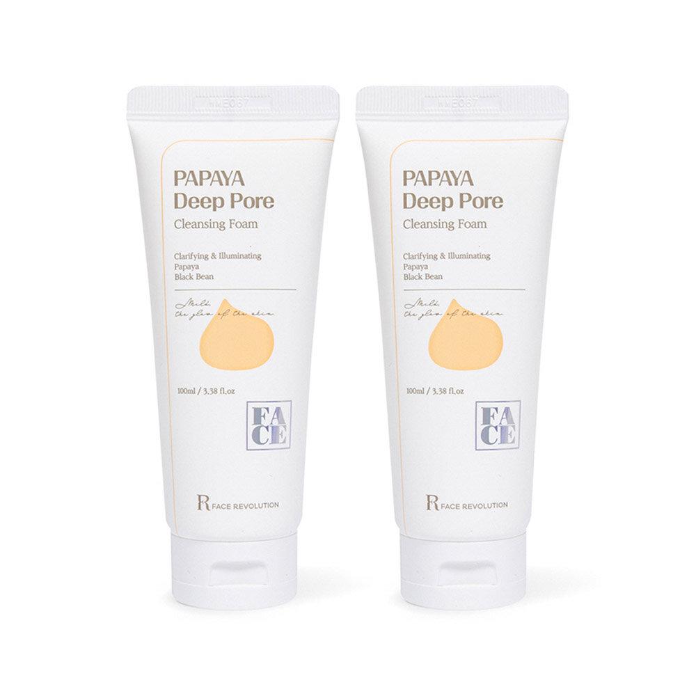 1+1 FACE REVOLUTION Papaya Deep Pore Vegan Cleansing Foam 100ml