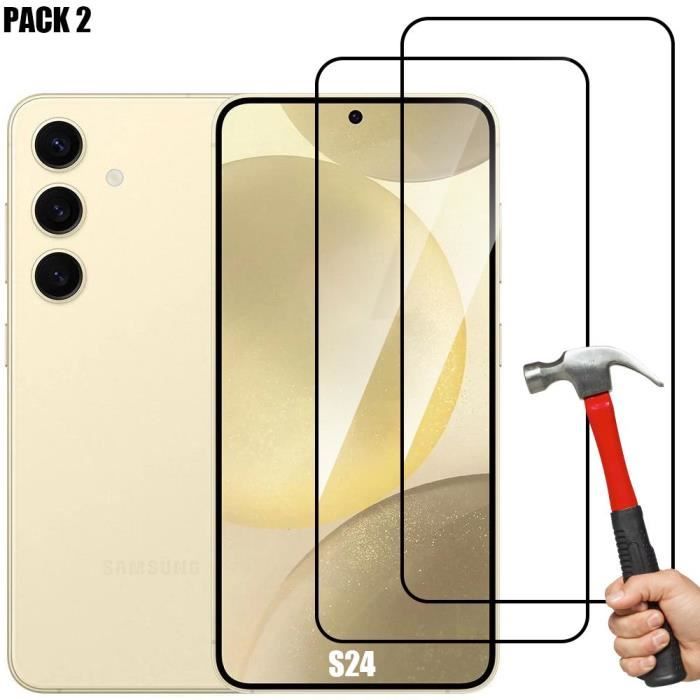 Protection d'écran Verre Trempé Intégral pour Samsung Galaxy S24 - Anti-casse - Pack de 2