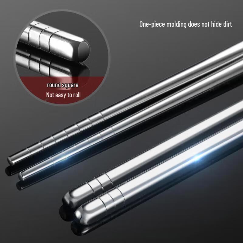 NHZHIW 304 Stainless Steel Chopsticks Set (10 Pairs)